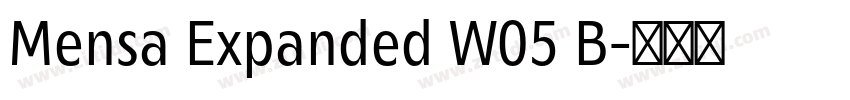 Mensa Expanded W05 B字体转换